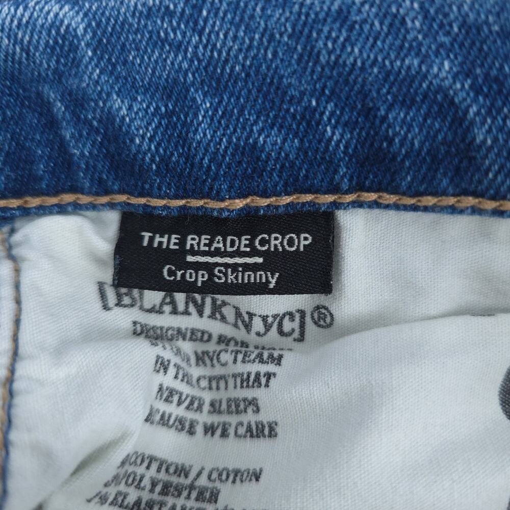 Blank NYC Womens The Reade Crop Mid Rise Raw Hem Skinny Jean |28 - Picture 8 of 13